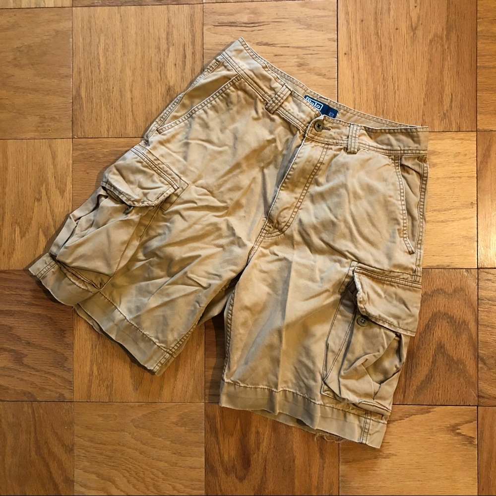 Tan polo shorts